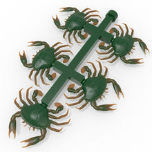 Load image into Gallery viewer, Aluminum Injection Soft Plastic Lure Multi-Cavity Mold For Fishing 3D Crab Saltwater Bait 2" (5 Cavities)