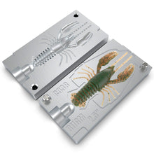 Load image into Gallery viewer, Aluminum Injection Soft Plastic Lure Mold For Fishing Custom CrawBug Bait 2.5&quot;