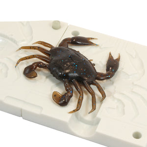 Soft Plastic Crab Fishing Lure Mold 1.8 Inch Bugmolds USA