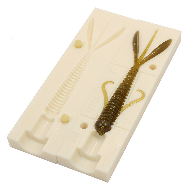 Soft Plastic Lure Mold Hog Finesse Creature 4 Inch Bass Fishing Bait Bugmolds
