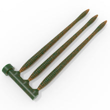 Load image into Gallery viewer, Aluminum Injection Soft Plastic Lure Multi-Cavity Mold For Fishing Trick Worm Texas Rig Bait 6.5" (3 Cavities)