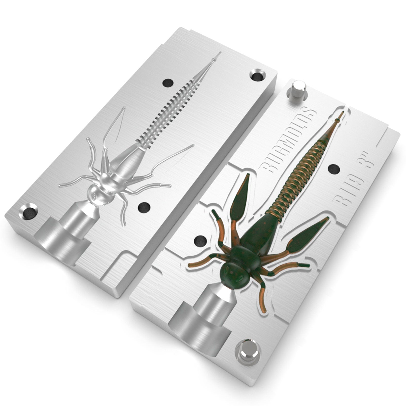 Aluminum Injection Soft Plastic Lure Mold For Fishing Kazara