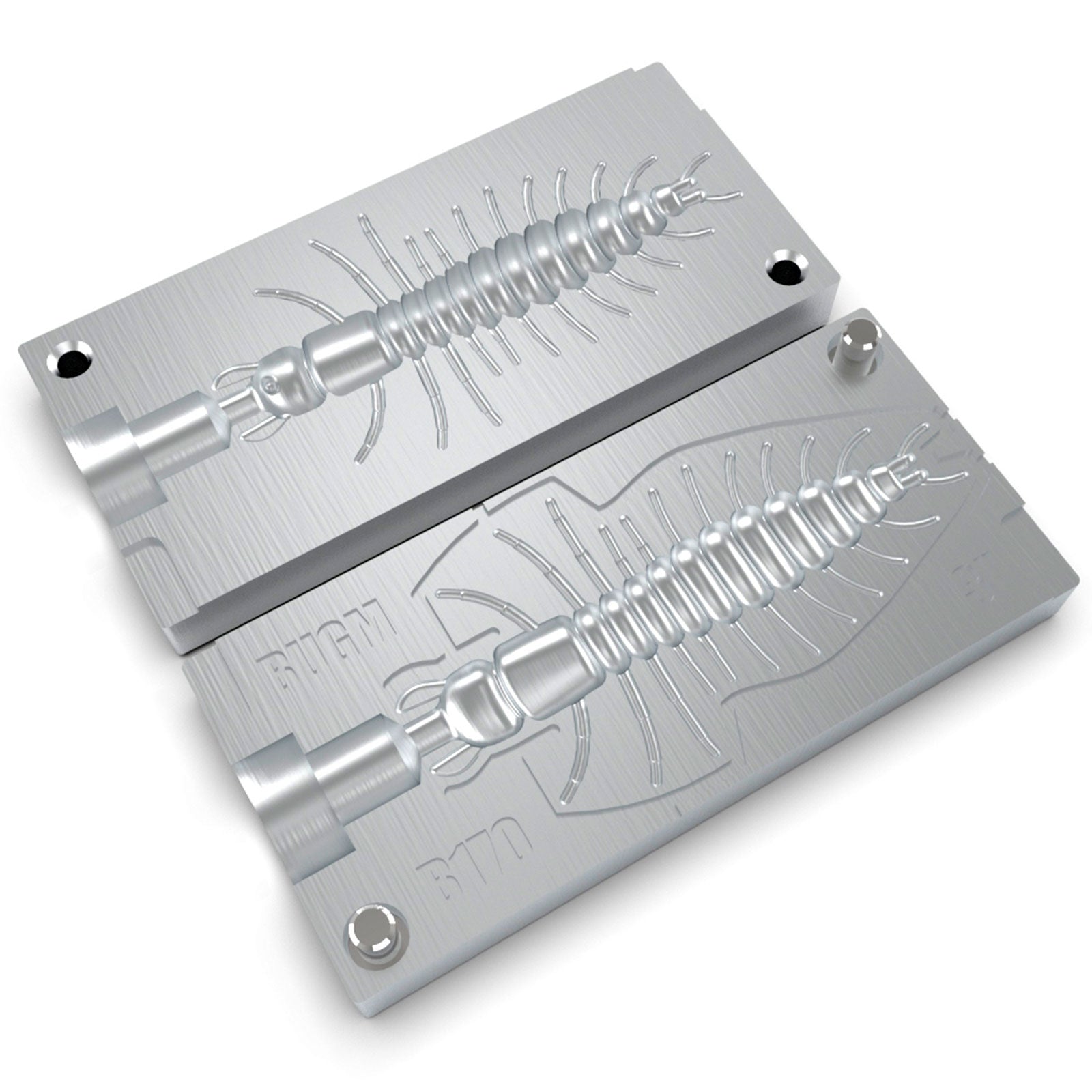 Aluminum Injection Soft Plastic Lure Mold For Fishing Insect Bait Nikk ...