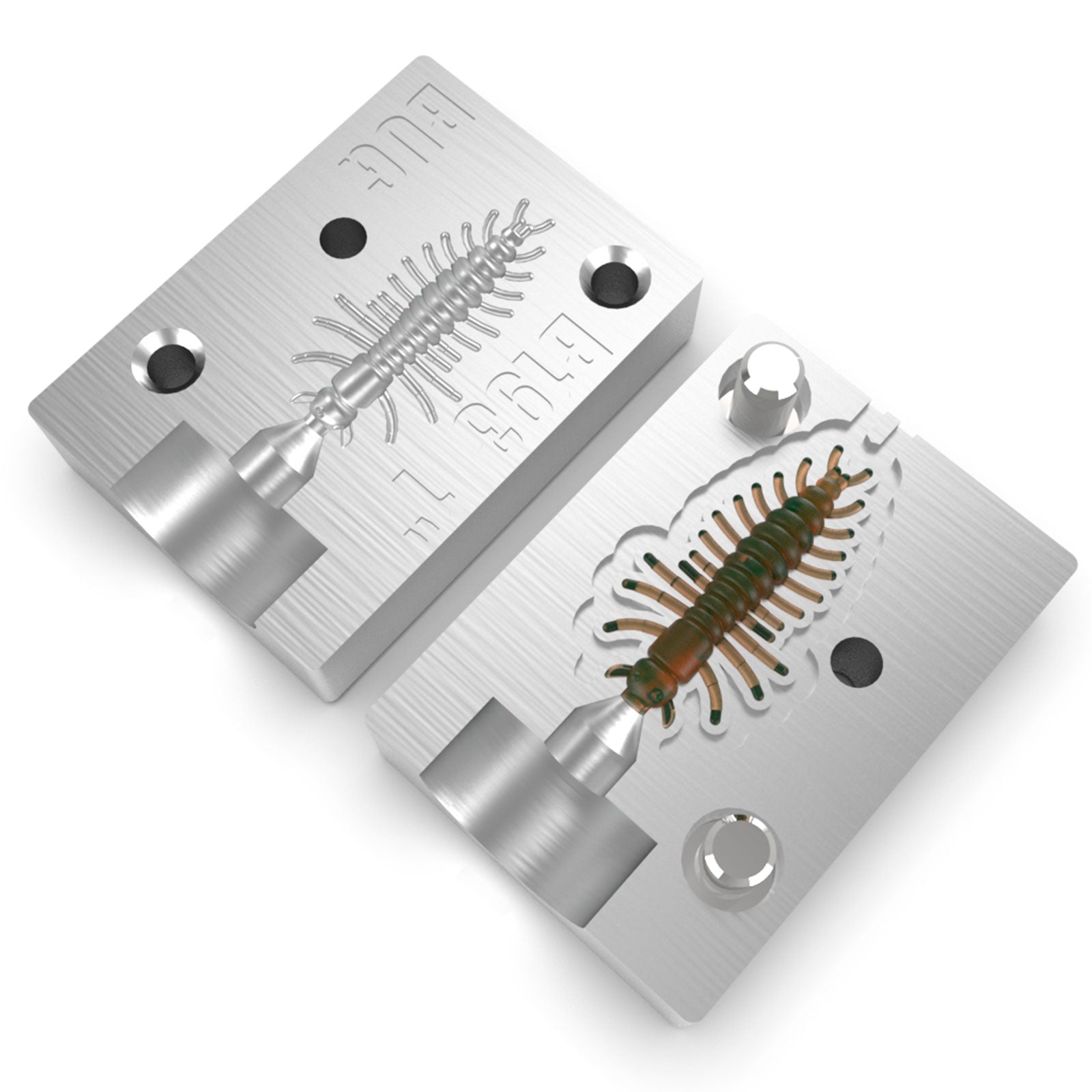 Aluminum Injection Soft Plastic Lure Mold For Fishing Insect Bait Nikk ...