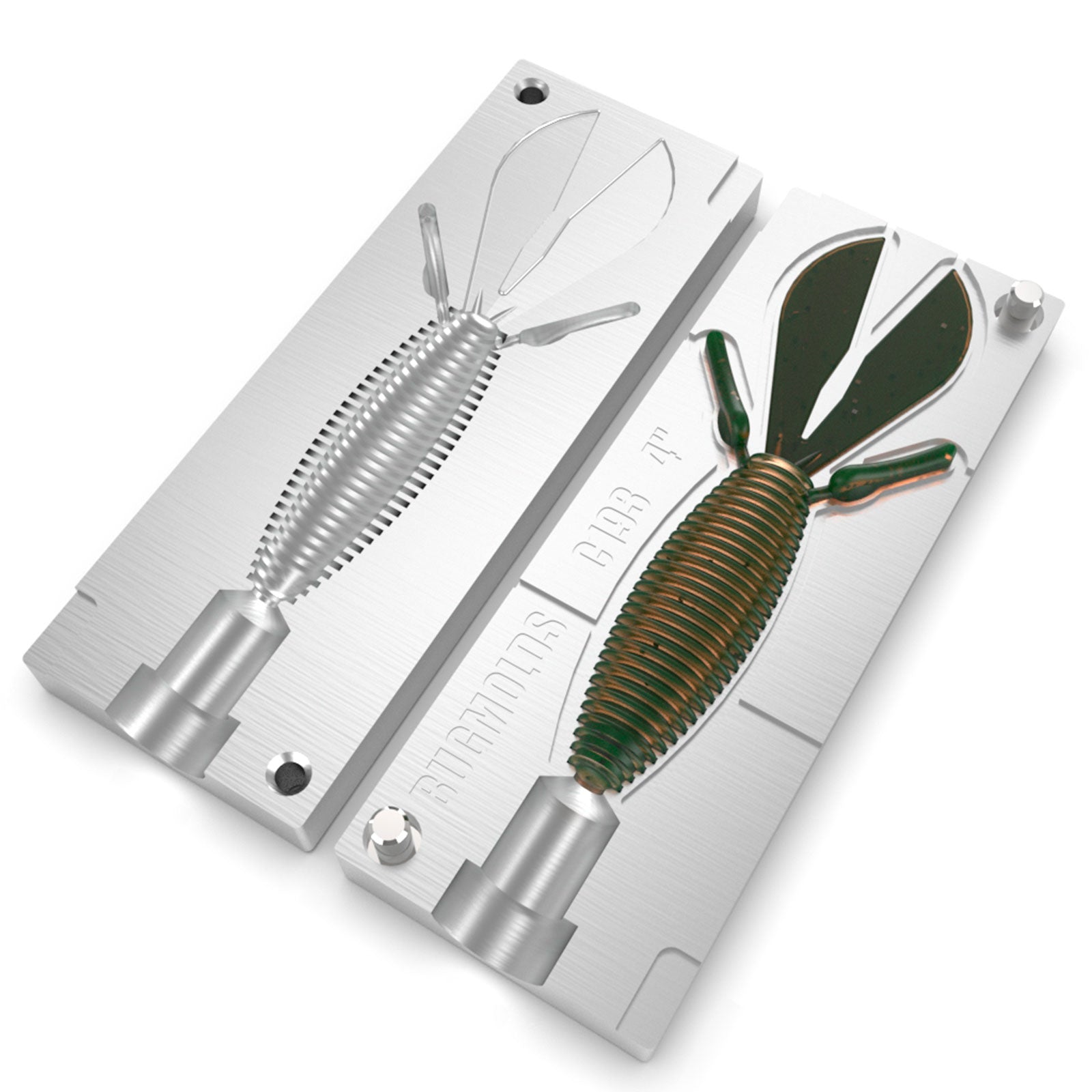 Aluminum Injection Soft Plastic Lure Mold For Fishing DBomb Flipping B – Bugmolds USA