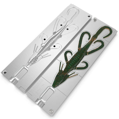 Aluminum Injection Soft Plastic Lure Mold For Fishing Water Dragon Lizard Bait 7