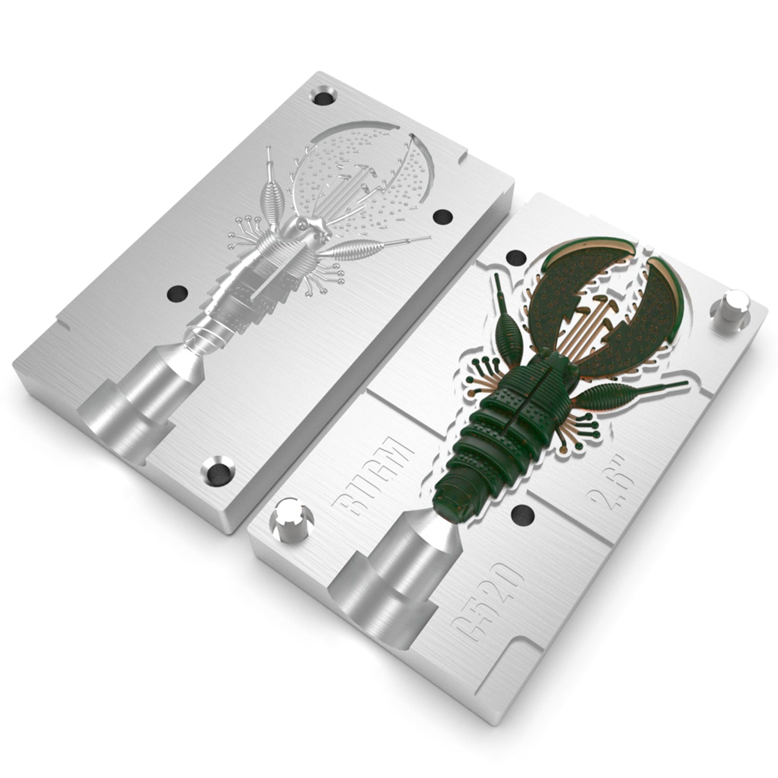 Aluminum Injection Soft Plastic Lure Mold For Westin Cree Craw