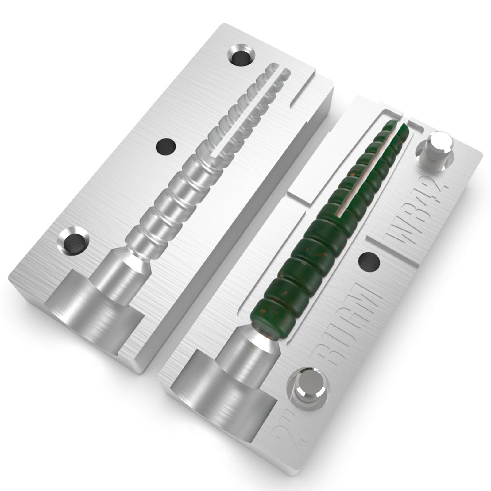 Aluminum Injection Soft Plastic Lure Mold For Trout Magnet Worm Bait ...