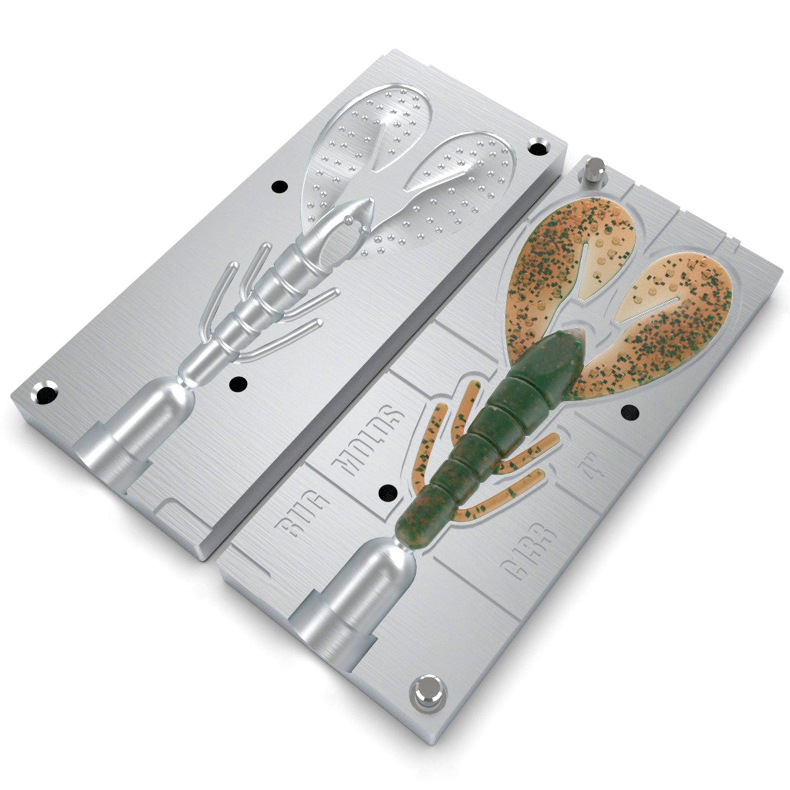 Aluminum Injection Soft Plastic Lure Mold For Fishing Speed Swimming C