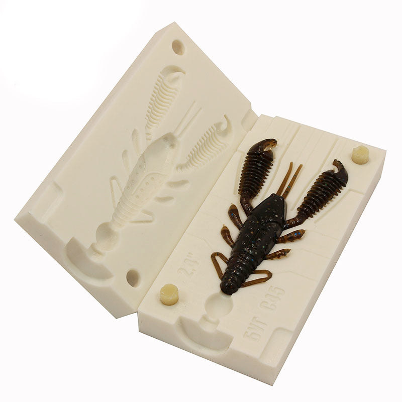 Soft Plastics JDM Craw Crayfish Trailer Mold 3in Bass Fishing Lure Bugmolds  USA
