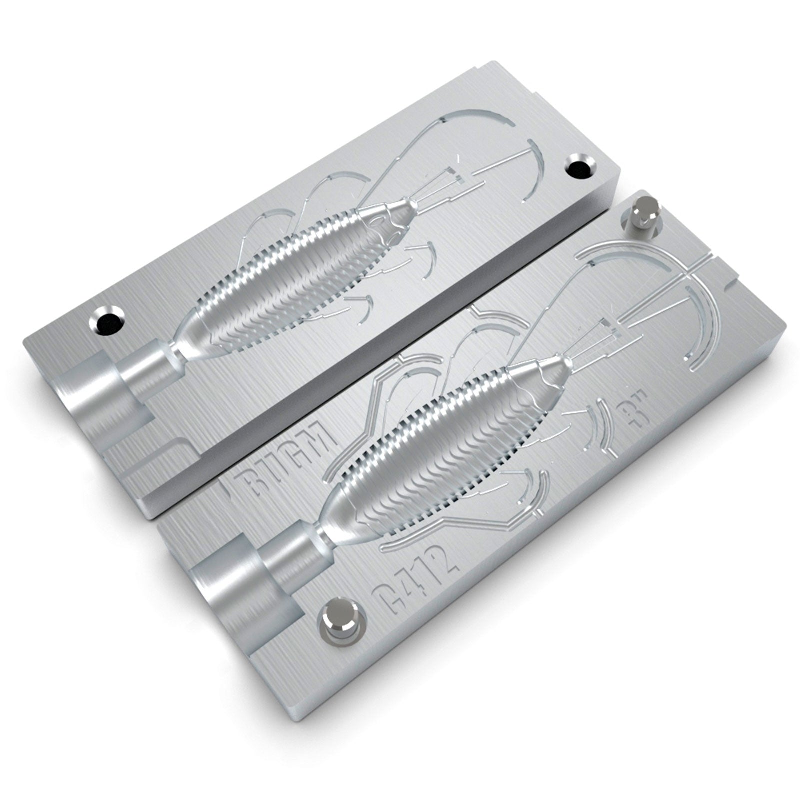 Aluminum Injection Soft Plastic Lure Mold For Fishing Bandito Craw Fli