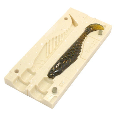 Soft Plastic Swimbait Mold Ribbed Shad 3.5 Inch Bugmolds USA