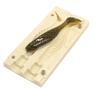 Soft Plastics Mold for 3.8 inch Swimbait paddle tail soft lure - 1 Cavity  Mold. Bugmolds USA offers a high quality stone mold for soft plastics  fishing baits. This mold is a
