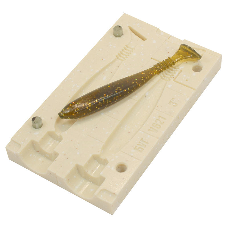 DIY Fishing soft bait Stone offset hook Swimbait 2-cav mold BattleShad 7, 5inch model ID SV992_2si_o